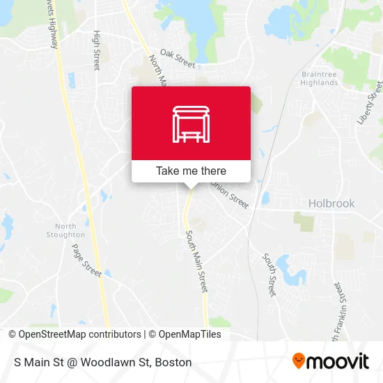 S Main St @ Woodlawn St map