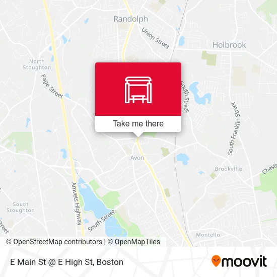 E Main St @ E High St map