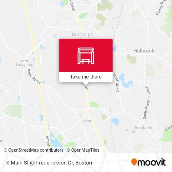 S Main St @ Frederickson Dr map