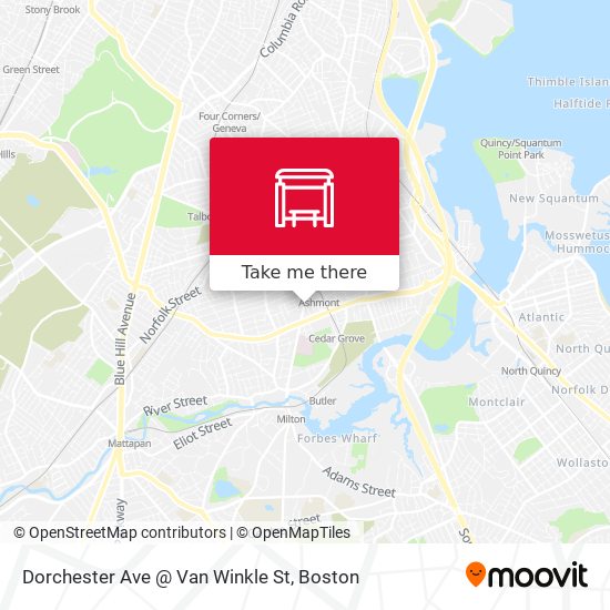Mapa de Dorchester Ave @ Van Winkle St