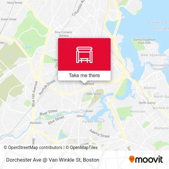 Mapa de Dorchester Ave @ Van Winkle St