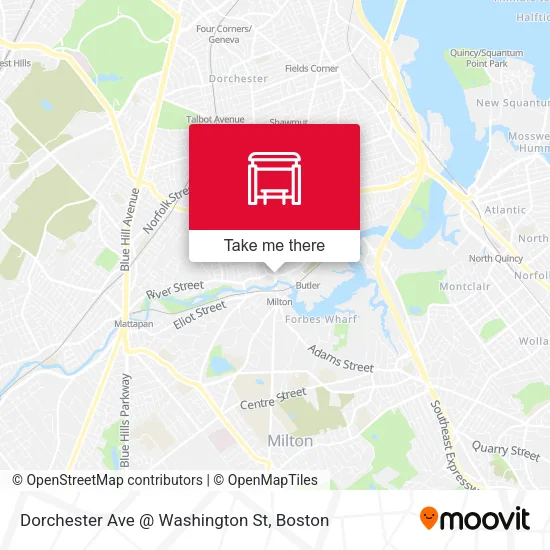 Dorchester Ave @ Washington St map