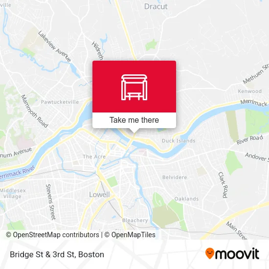 Bridge St & 3rd St map