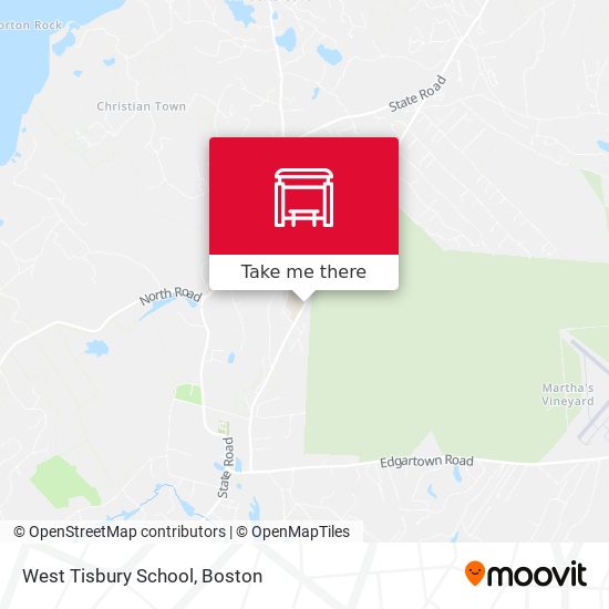 West Tisbury School map