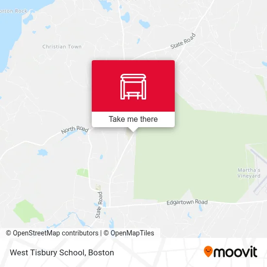 West Tisbury School map