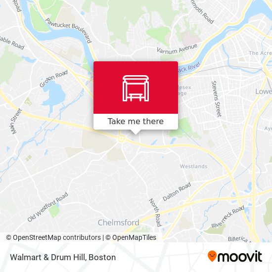 Walmart & Drum Hill map