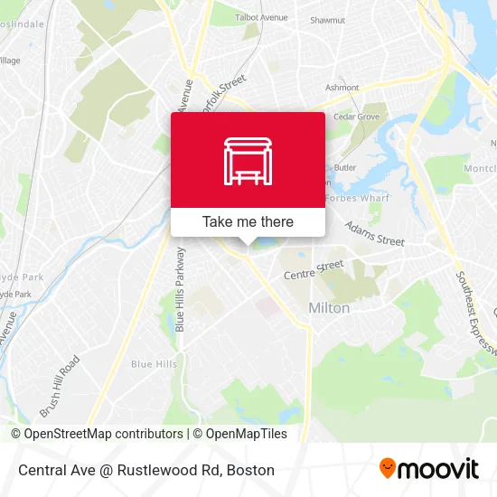 Central Ave @ Rustlewood Rd map