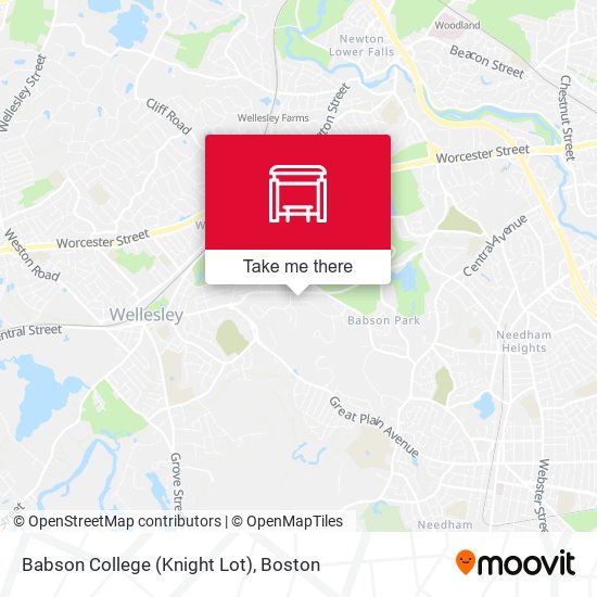 Mapa de Babson College (Knight Lot)