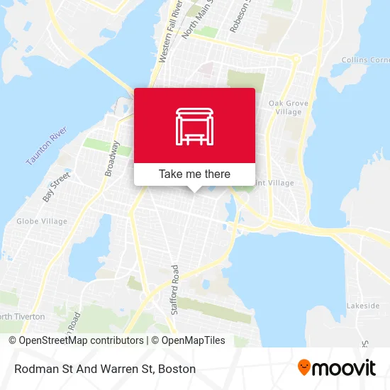 Rodman St And Warren St map