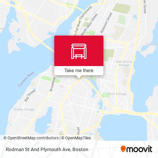 Rodman St And Plymouth Ave map