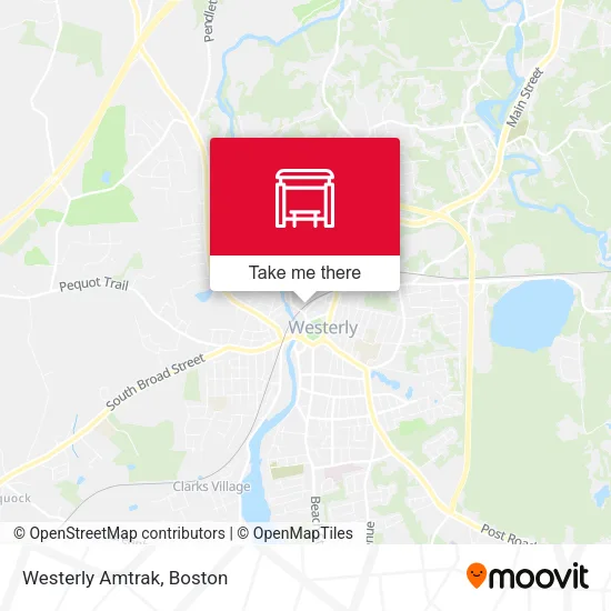 Westerly Amtrak map