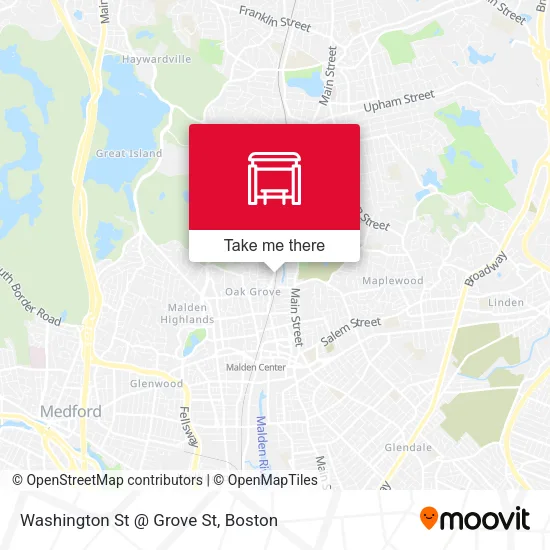 Mapa de Washington St @ Grove St