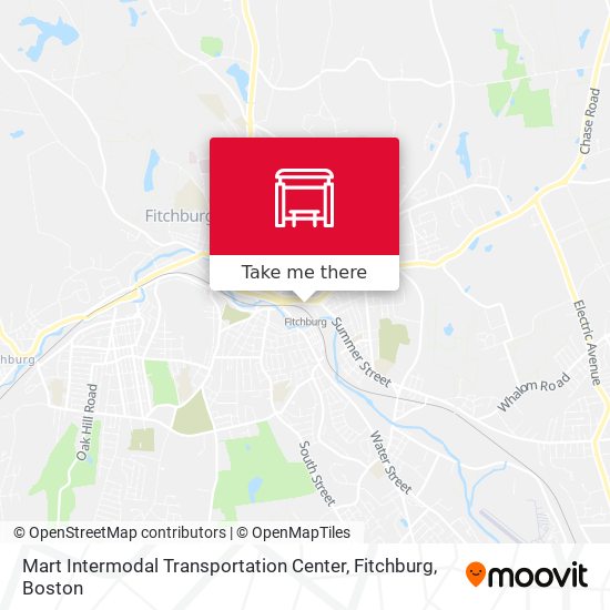 Mapa de Mart Intermodal Transportation Center, Fitchburg
