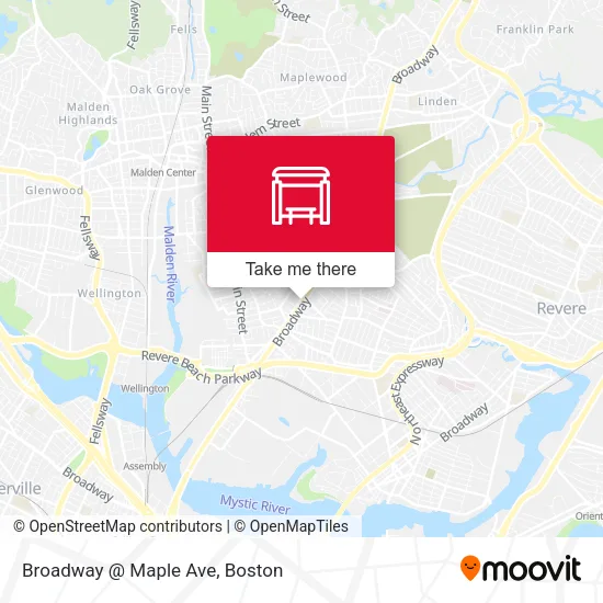 Mapa de Broadway @ Maple Ave