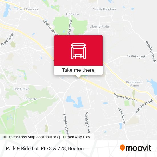 Park & Ride Lot, Rte 3 & 228 map