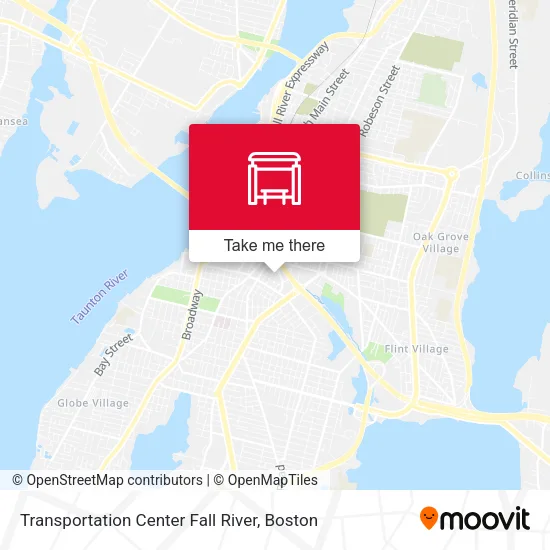 Transportation Center Fall River map
