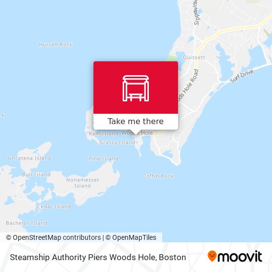 Steamship Authority Piers Woods Hole map