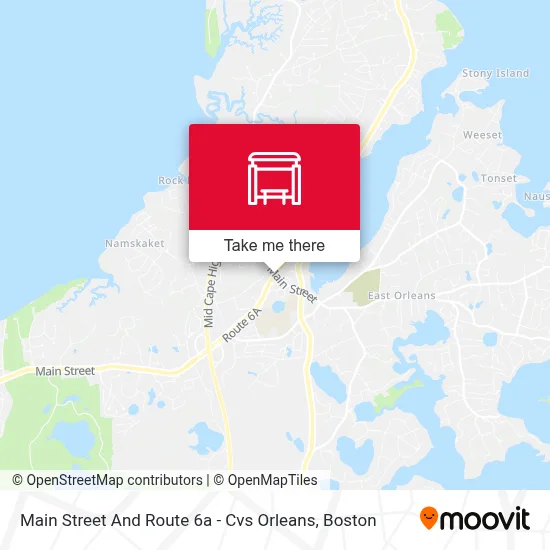 Main Street And Route 6a - Cvs Orleans map
