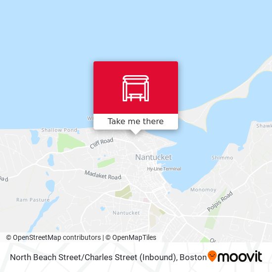 Mapa de North Beach Street / Charles Street (Inbound)