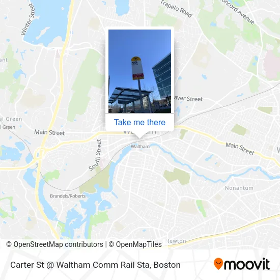 Mapa de Carter St @ Waltham Comm Rail Sta