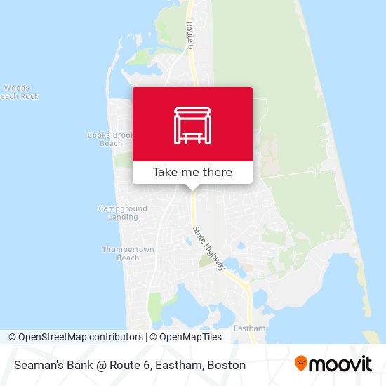 Seaman's Bank @ Route 6, Eastham map