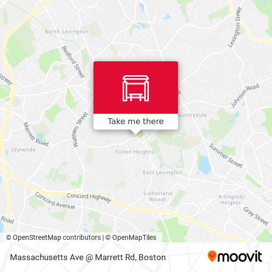 Massachusetts Ave @ Marrett Rd map