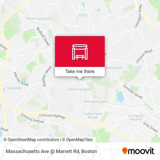 Massachusetts Ave @ Marrett Rd map