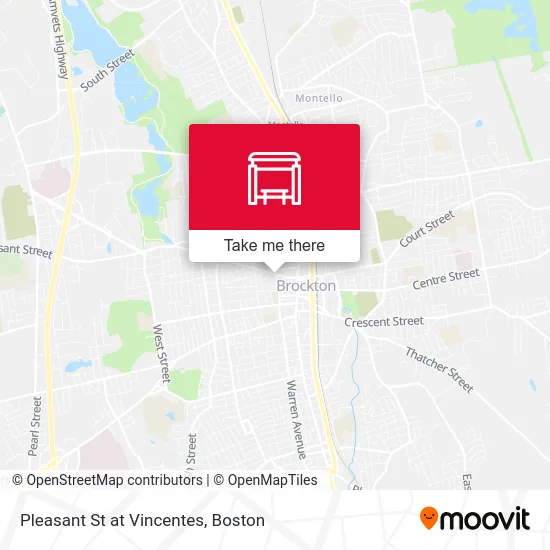 Pleasant St at Vincentes map