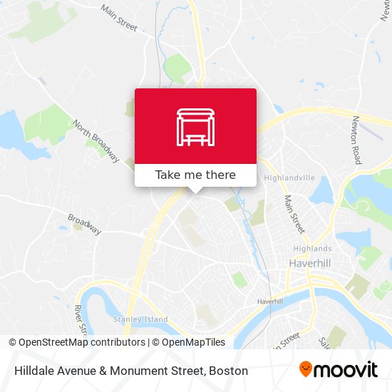 Hilldale Avenue & Monument Street map