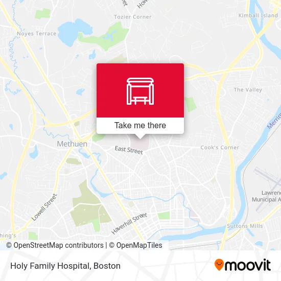 Holy Family Hospital map