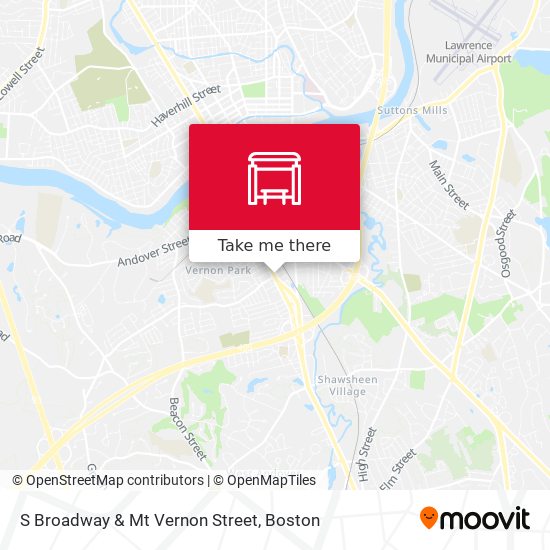 S Broadway & Mt Vernon Street map