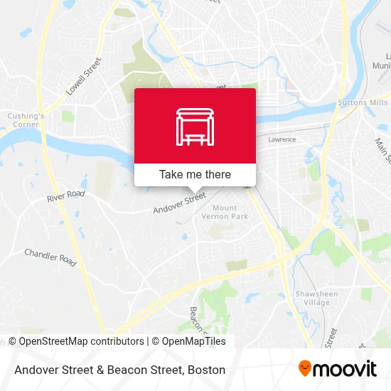 Andover Street & Beacon Street map
