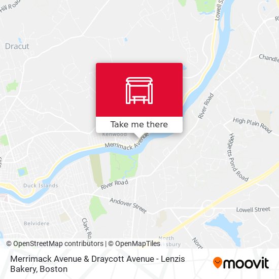 Mapa de Merrimack Avenue & Draycott Avenue - Lenzis Bakery