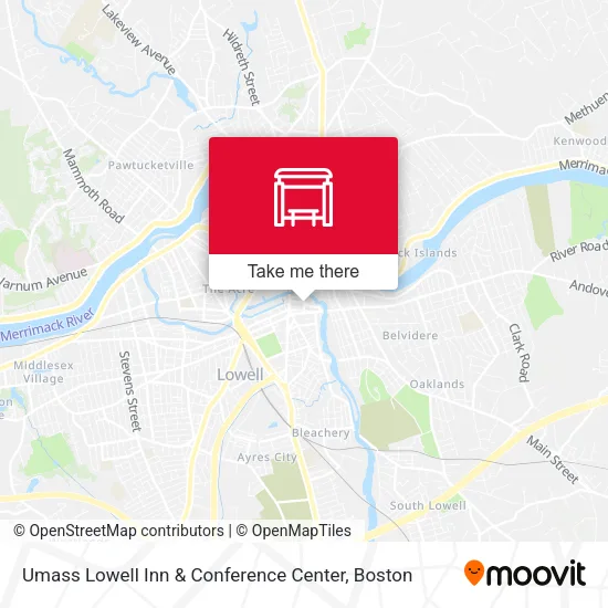 Mapa de Umass Lowell Inn & Conference Center