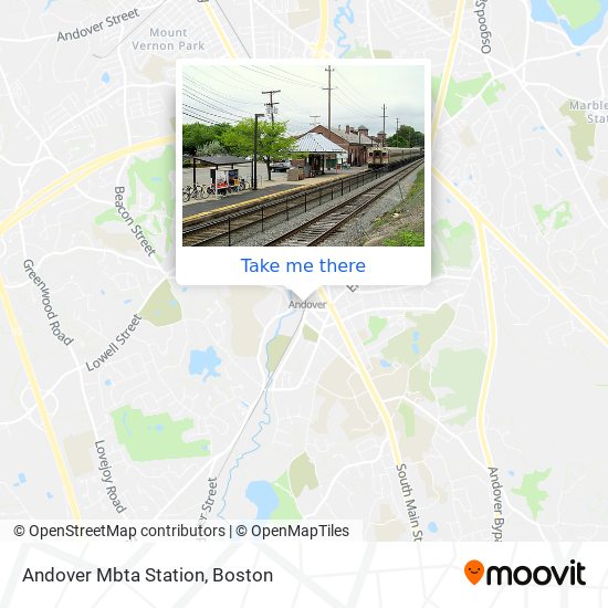 Mapa de Andover Mbta Station