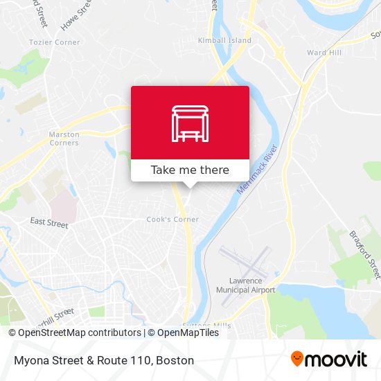 Myona Street & Route 110 map