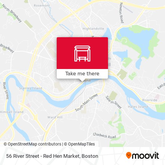 Mapa de 56 River Street - Red Hen Market