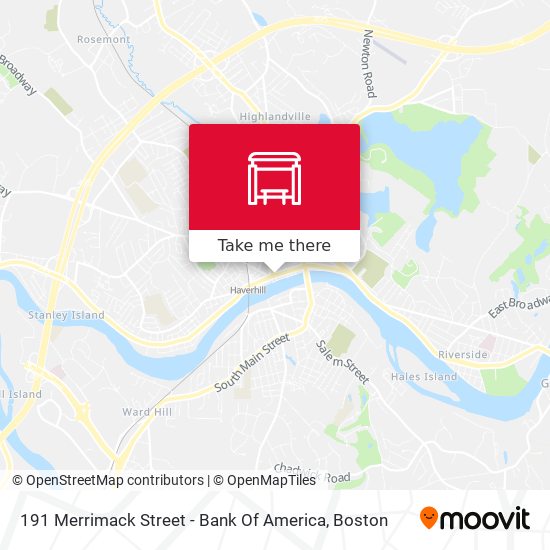 191 Merrimack Street - Bank Of America map