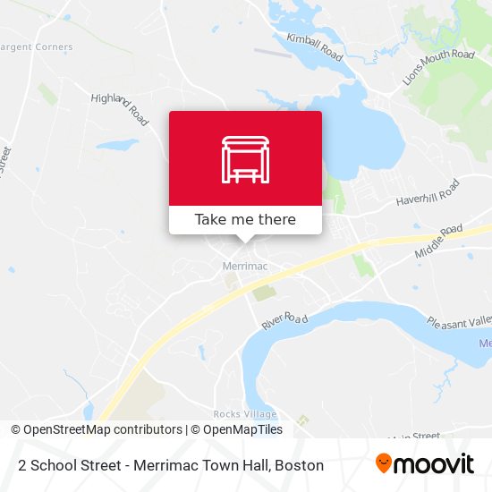 2 School Street - Merrimac Town Hall map