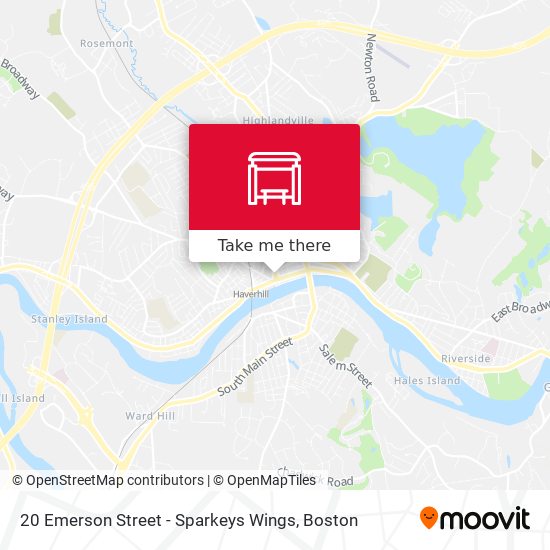 Mapa de 20 Emerson Street - Sparkeys Wings