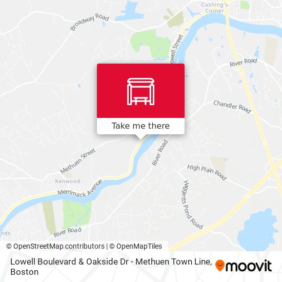 Lowell Boulevard & Oakside Dr - Methuen Town Line map