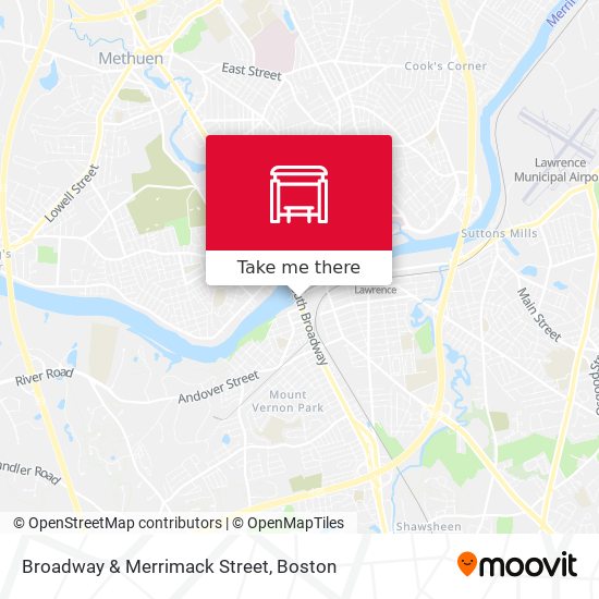 Broadway & Merrimack Street map