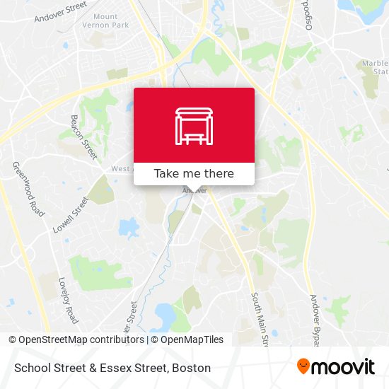 Mapa de School Street & Essex Street