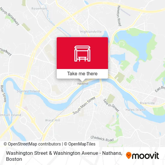 Washington Street & Washington Avenue - Nathans map