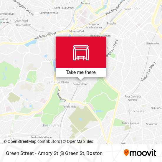 Mapa de Green Street - Amory St @ Green St