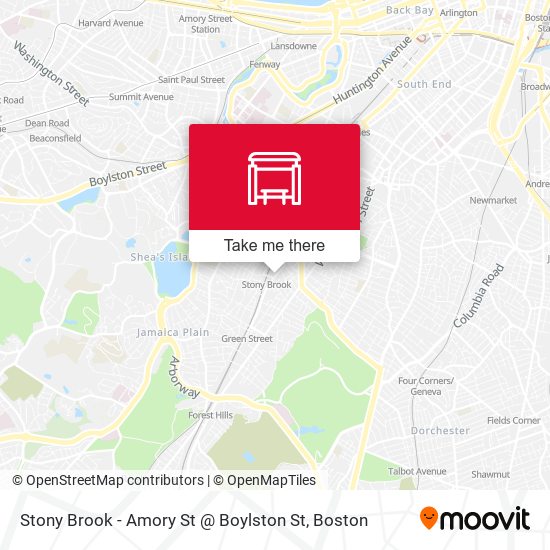 Stony Brook - Amory St @ Boylston St map