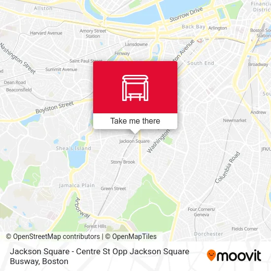 Mapa de Jackson Square - Centre St Opp Jackson Square Busway