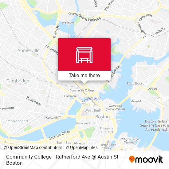 Mapa de Community College - Rutherford Ave @ Austin St