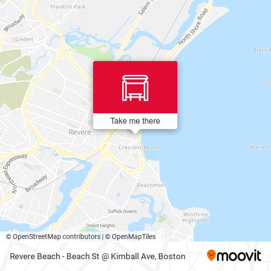 Revere Beach - Beach St @ Kimball Ave map
