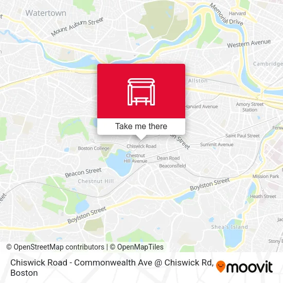 Mapa de Chiswick Road - Commonwealth Ave @ Chiswick Rd